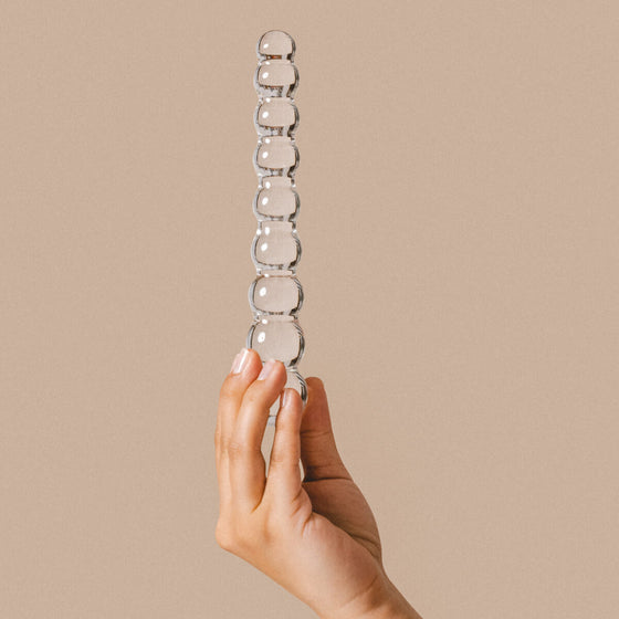 Tansy Beaded | Our Longest 8” Glass Dildo