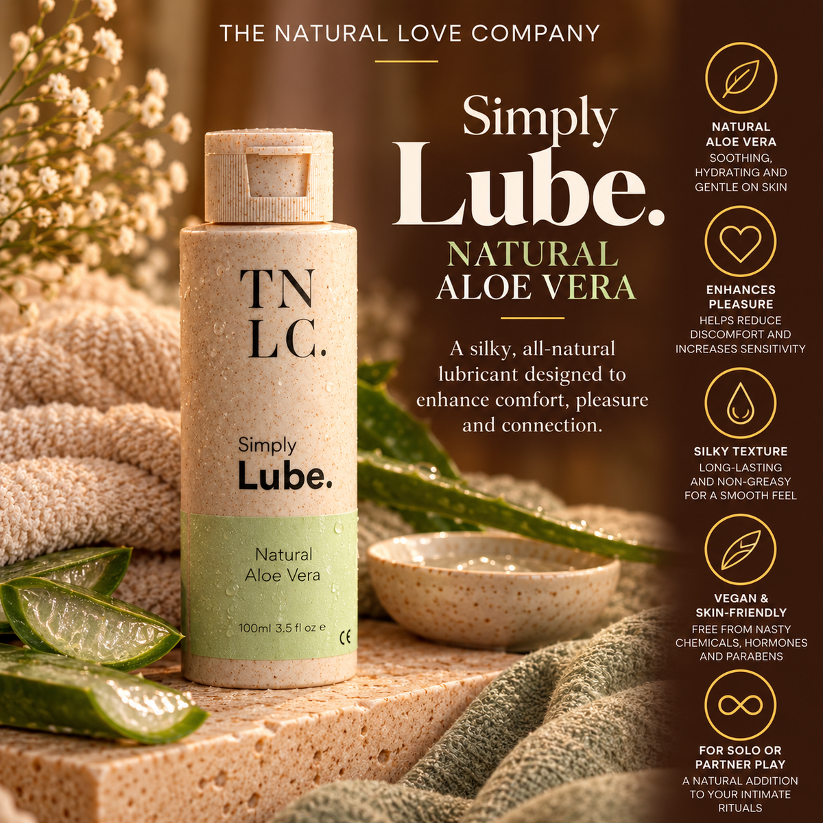 Simply Lube Aloe Vera | All Natural Vegan Intimacy Lubricant