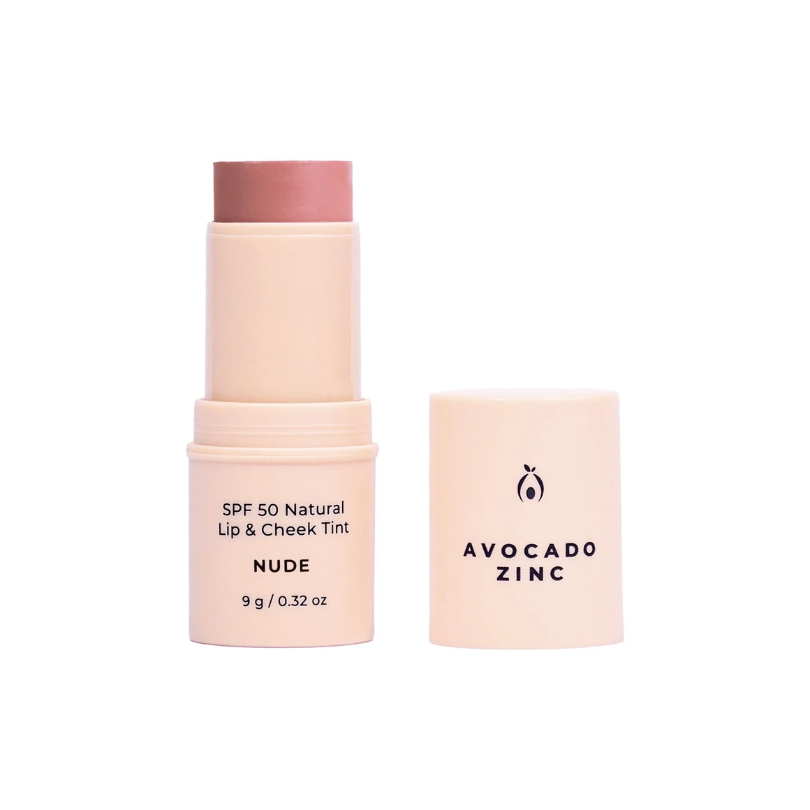 SPF 50 Natural Lip & Cheek Tint - Avocado Zinc Nude