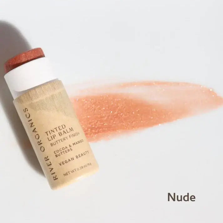 Nude Vegan Lip Balm 8g - River Organics-Live in the Light Naturally Ltd