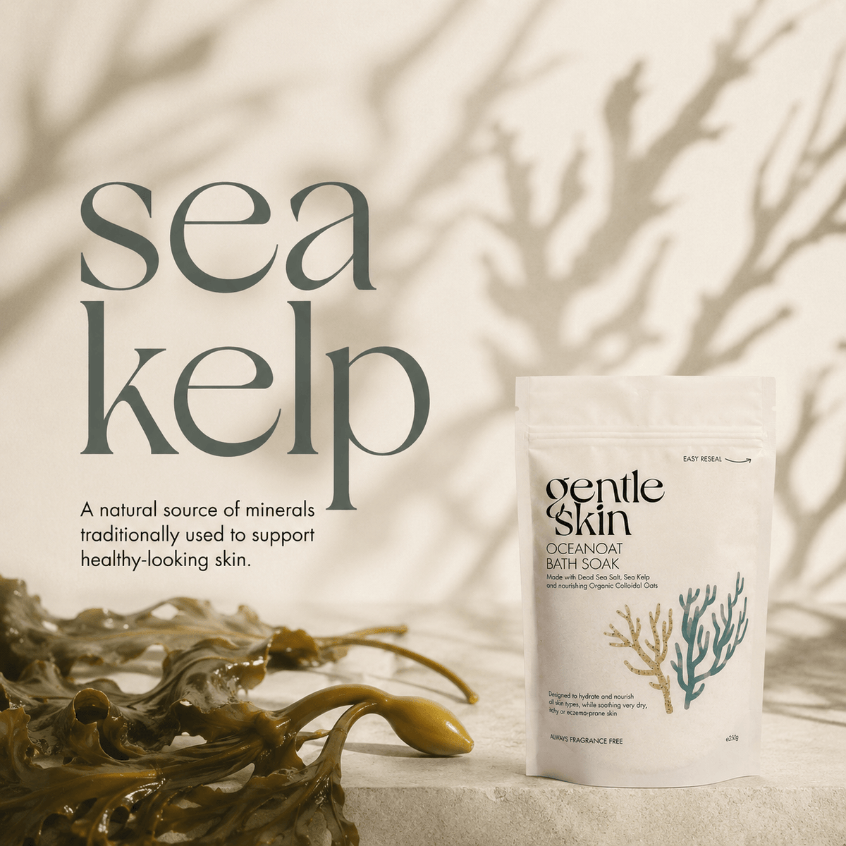 OceanOat Bath Soak featuring colloidal oat bath soak with sea kelp, designed for healthy-looking skin.
