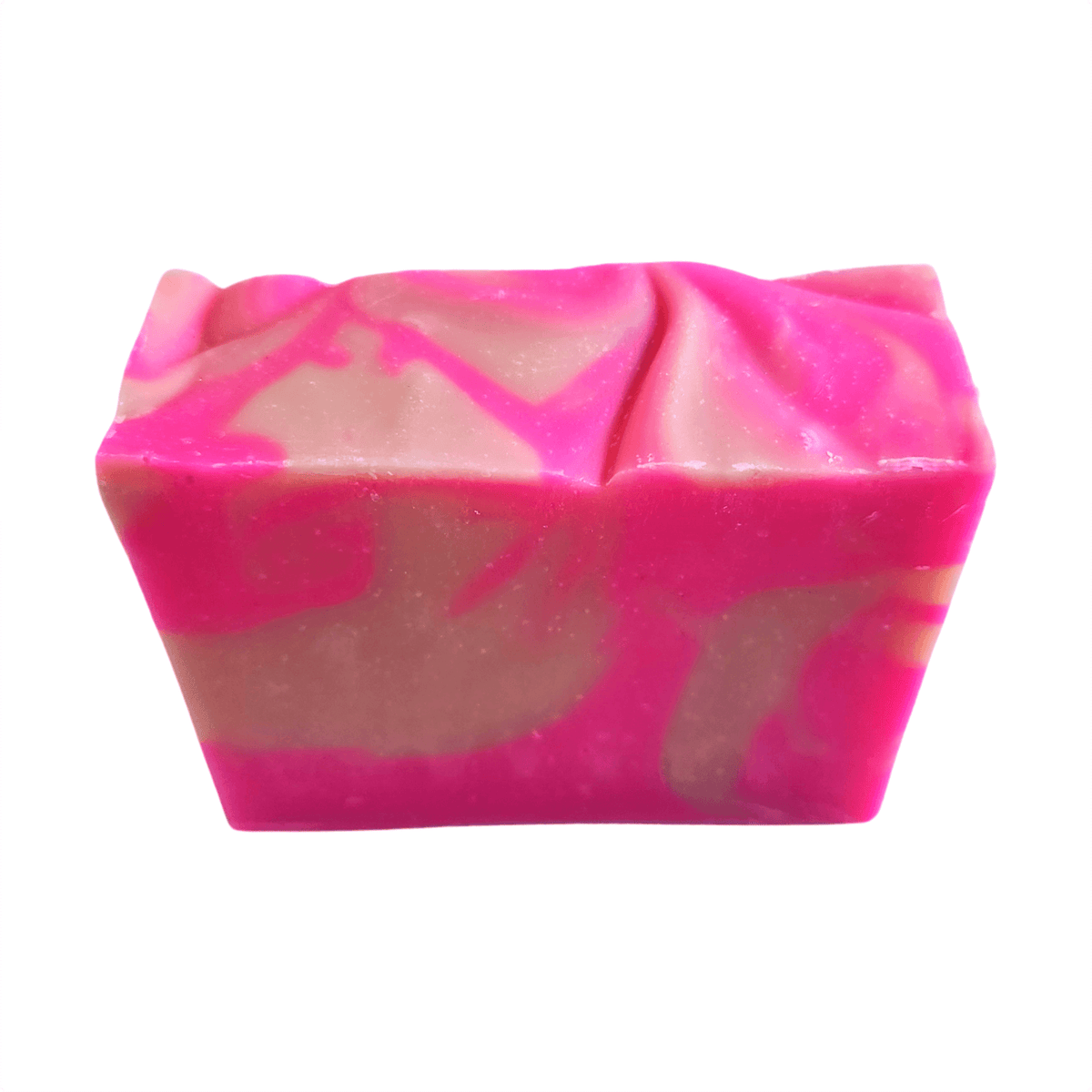 Orange Blossom Soap Bar - Soap Boutique with vibrant pink and soft citrus swirls, showcasing its handcrafted design.