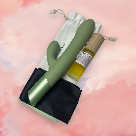 Yarrow | Thrusting Rabbit Vibrating Dildo Gift Box