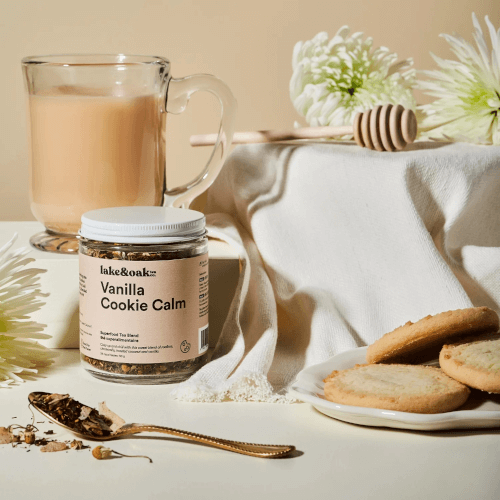 Vanilla Cookie Calm – Organic Superfood Tea Blend (80g) | Lake & Oak Tea
