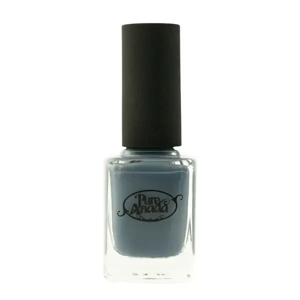 Dusky - Pure Anada Natural Nail Polish 12ml in a sleek bottle showcasing a soothing grey color, perfect for eco-conscious beauty enthusiasts.