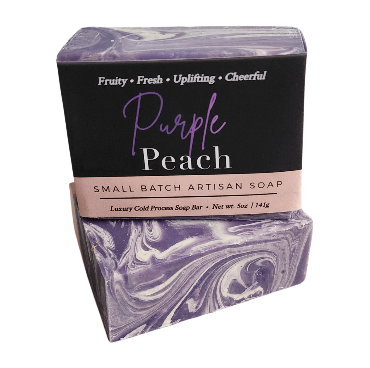 Purple Peach Soap Bar - Soap Boutique, vibrant handcrafted artisan soap with fruity fragrance and creamy lather.