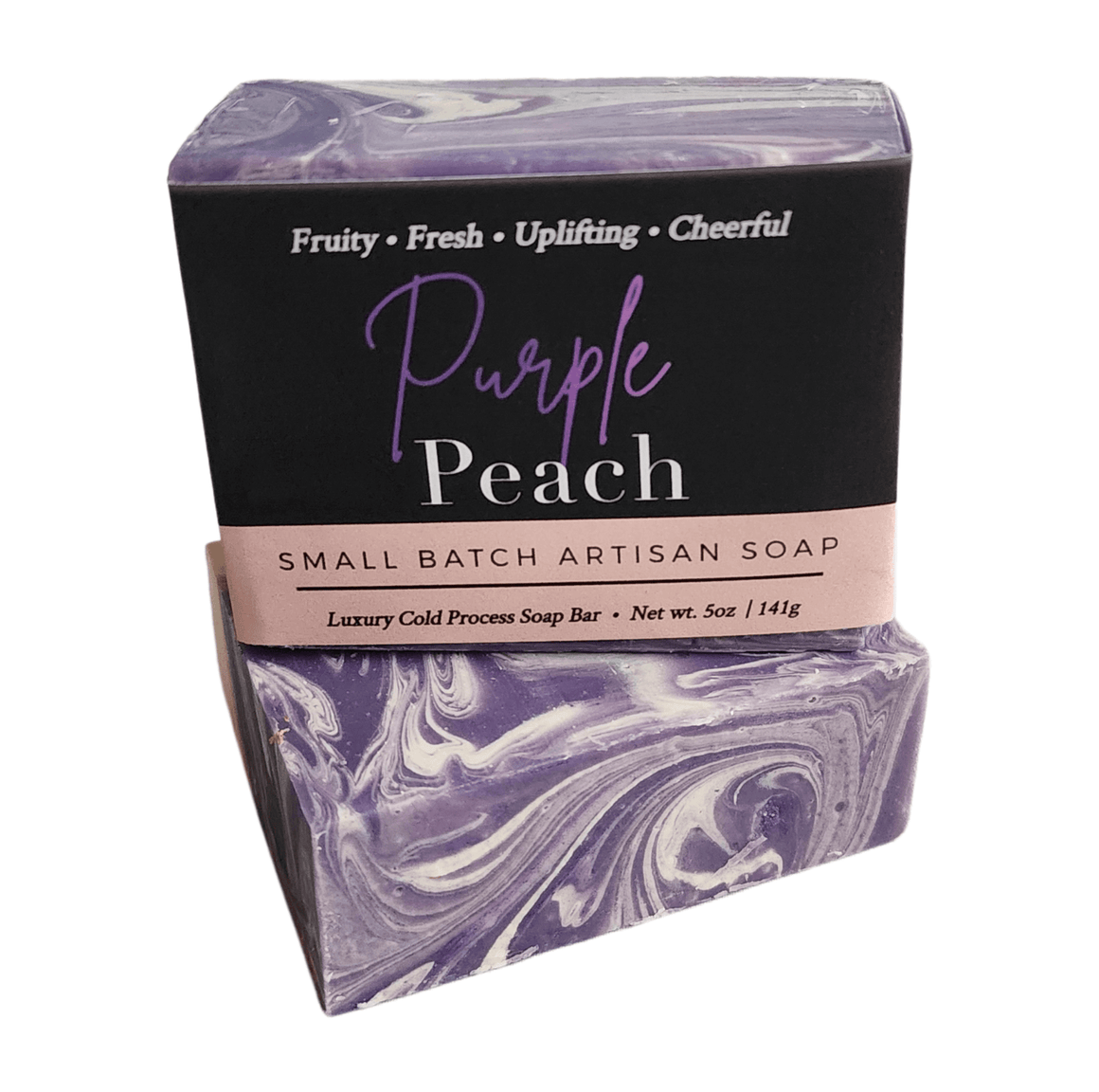 Purple Peach Soap Bar - Soap Boutique, vibrant handcrafted artisan soap with fruity fragrance and creamy lather.