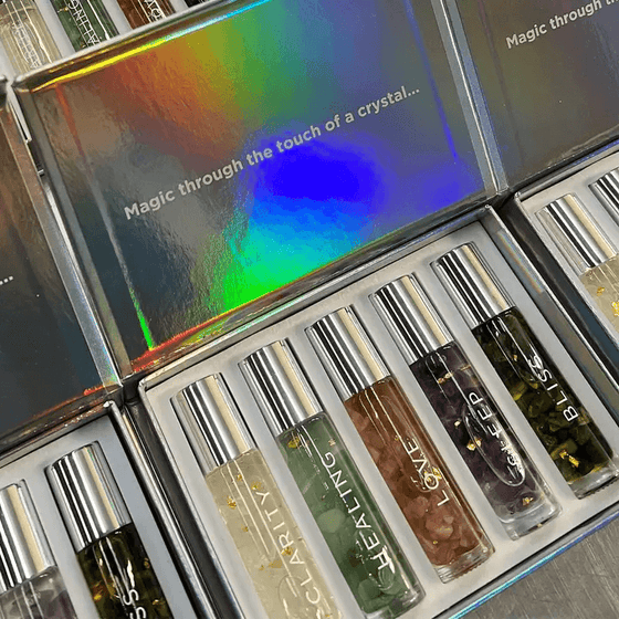 Crystal Essential Oil Roller Gift Set – 5 Pack | Summer Salt Body