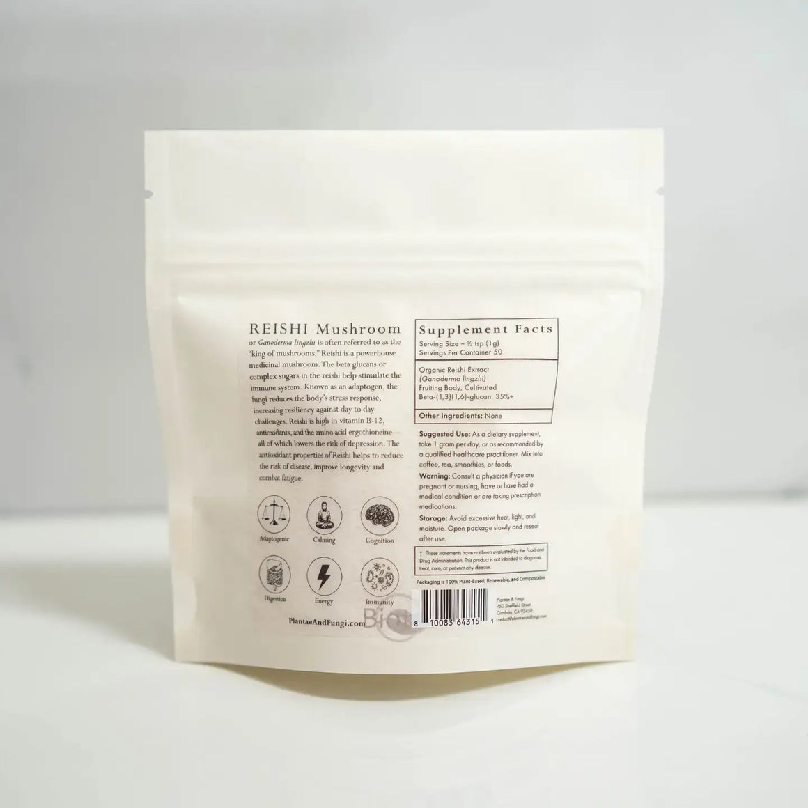 Reishi Mushroom Powder - Organic 1:1 Extract