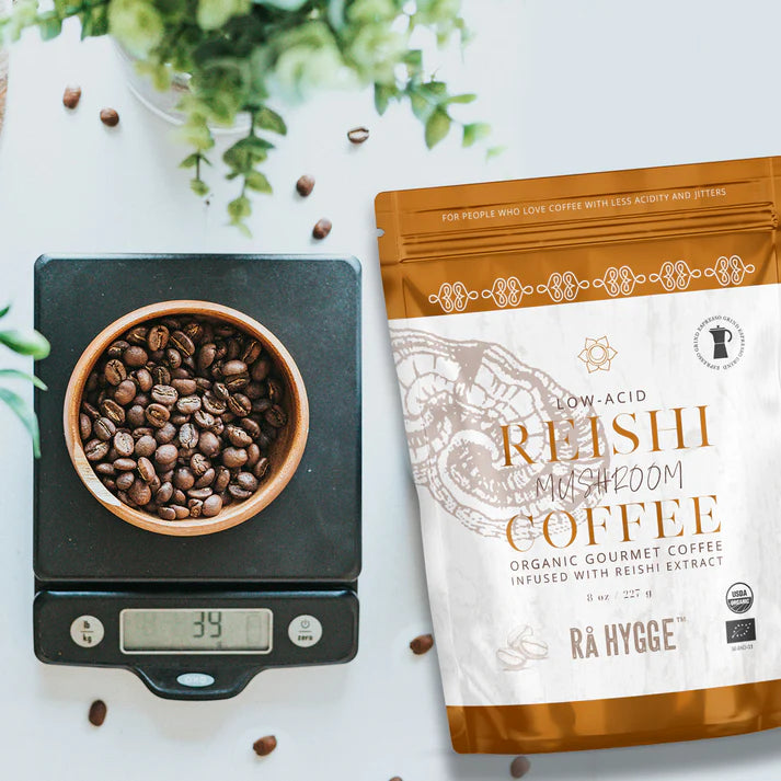 Reishi Mushroom Coffee Espresso ground 227 g  8 oz - Ra Hygge  lifestyle