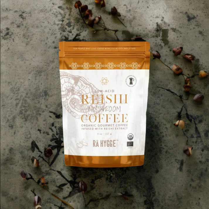 Reishi Mushroom Coffee Espresso ground 227 g  8 oz - Ra Hygge  package