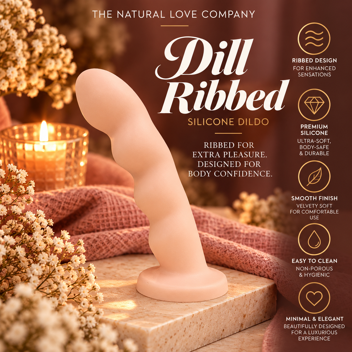 Dill Ribbed | Silicone Dildo Ribbed for Extra Pleasure