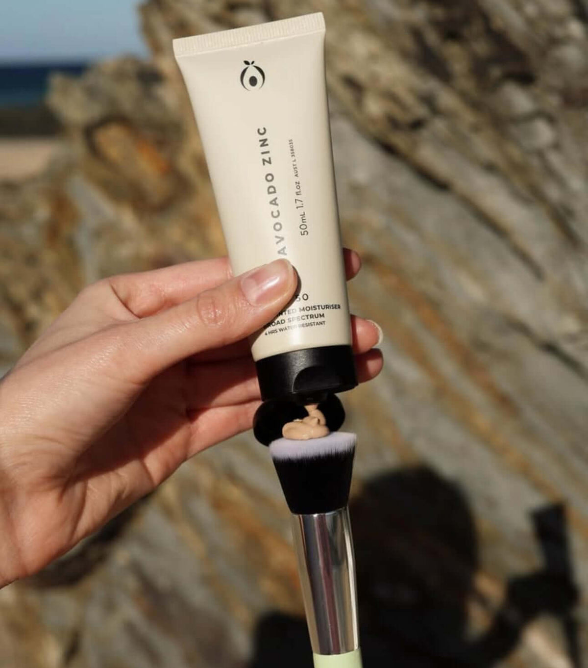 SPF 50 Natural Tinted Moisturiser 50ml - Avocado Zinc