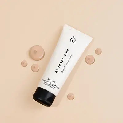 SPF 50 Natural Tinted Moisturiser 50ml - Avocado Zinc