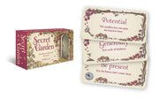 Secret Garden Oracle Card Deck with cards showing "Potential", "Generosity", and "Be present" messages