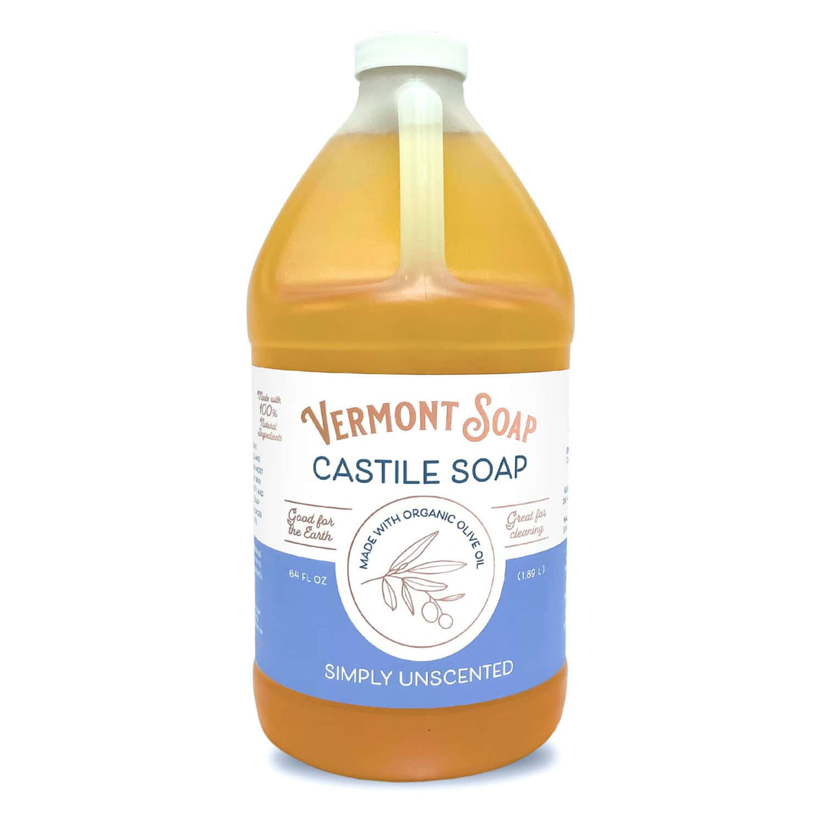 Simply Unscented Castile Liquid Soap - Vermont Soap