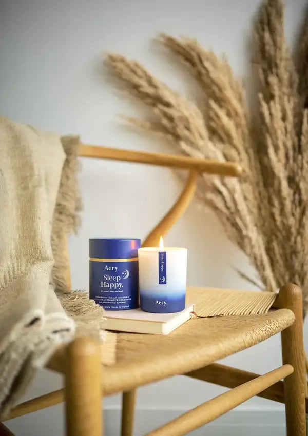 Sleep Happy Scented Candle - Lavender Bergamot and Chamomile - Aery Living