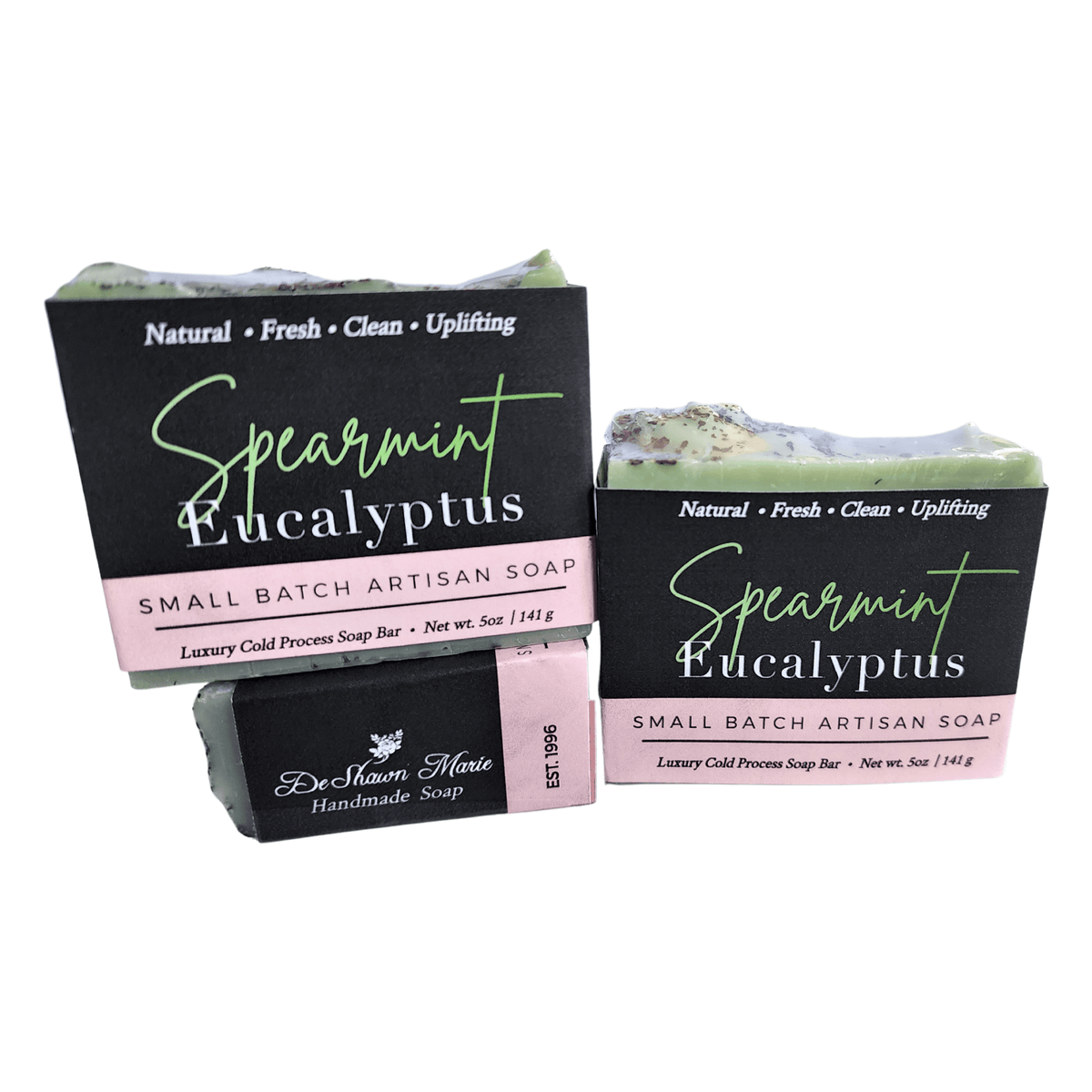 Spearmint Eucalyptus Bar Soap - Soap Boutique, artisan soap bars for a refreshing and revitalizing cleanse.
