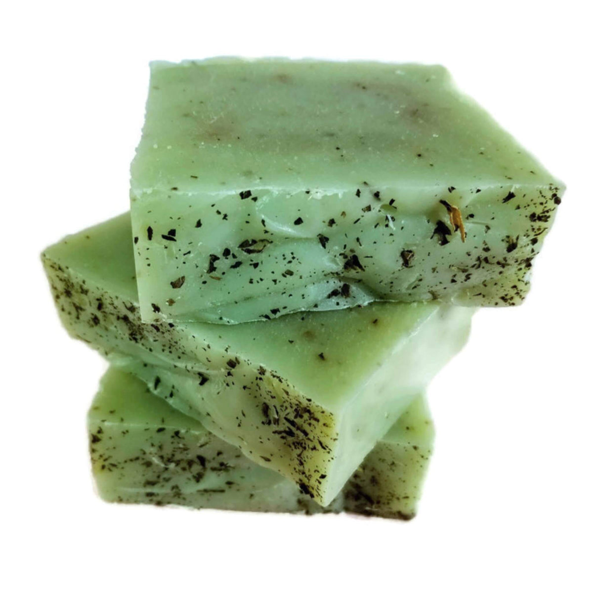 Spearmint Eucalyptus Bar Soap - Soap Boutique stacked bars with botanicals for exfoliation