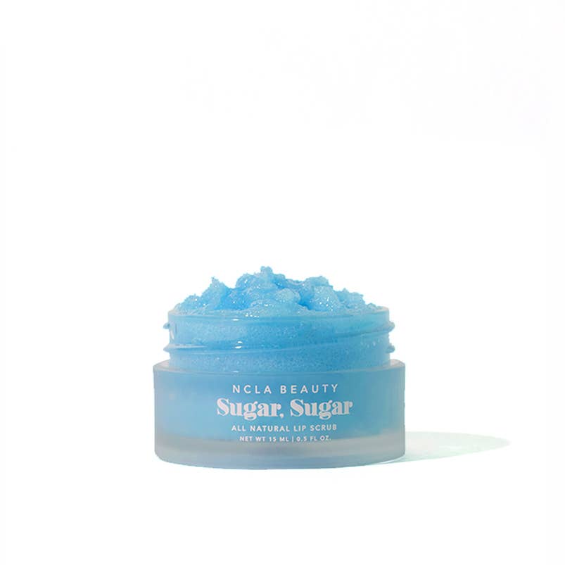 NCLA Beauty Sugar Sugar lip scrub jar on a white background