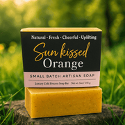 Sun Kissed Orange Soap Bar - Soap Boutique, a bright artisan soap bar that uplifts with sweet orange essential oil.