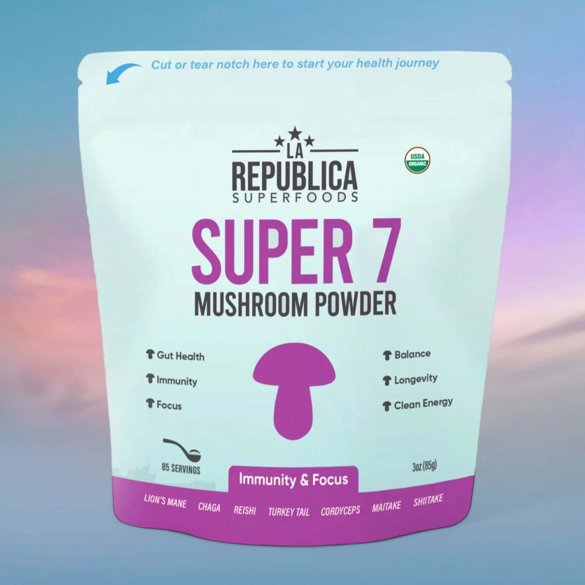 Super 7 Mushroom Extract Powder - La Republica