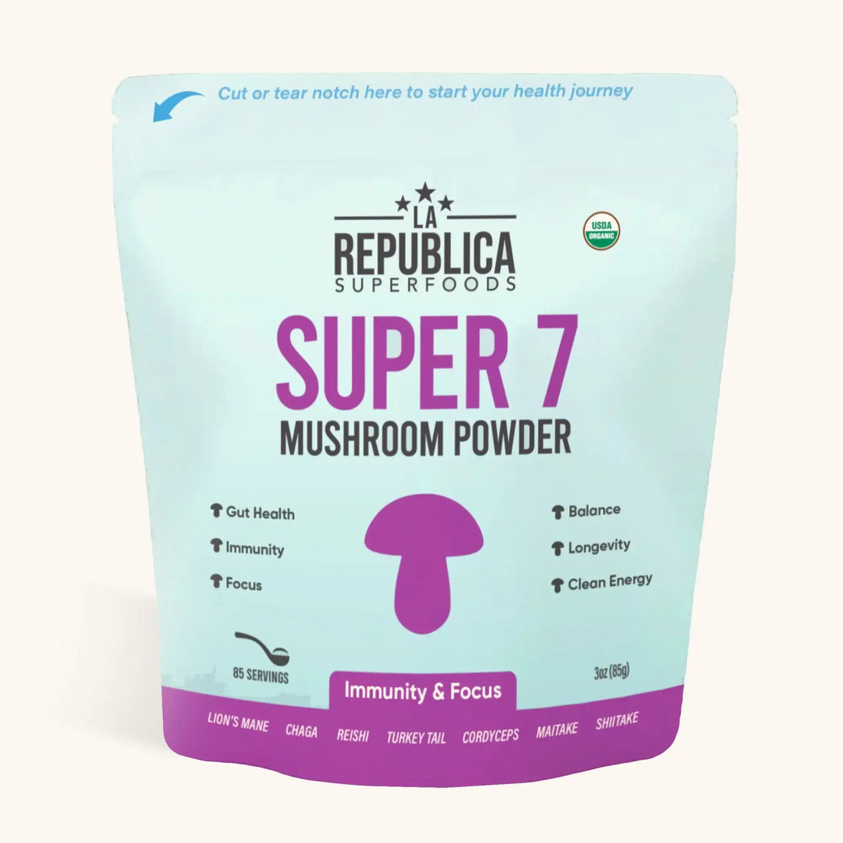 Super 7 Mushroom Extract Powder - La Republica