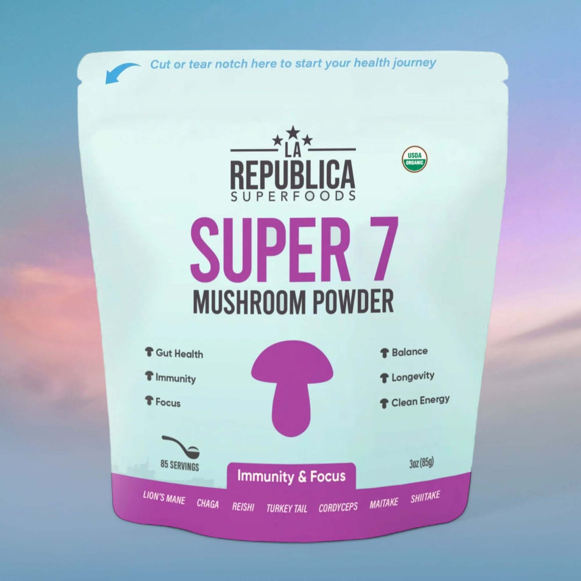 Super 7 Mushroom Extract Powder - La Republica