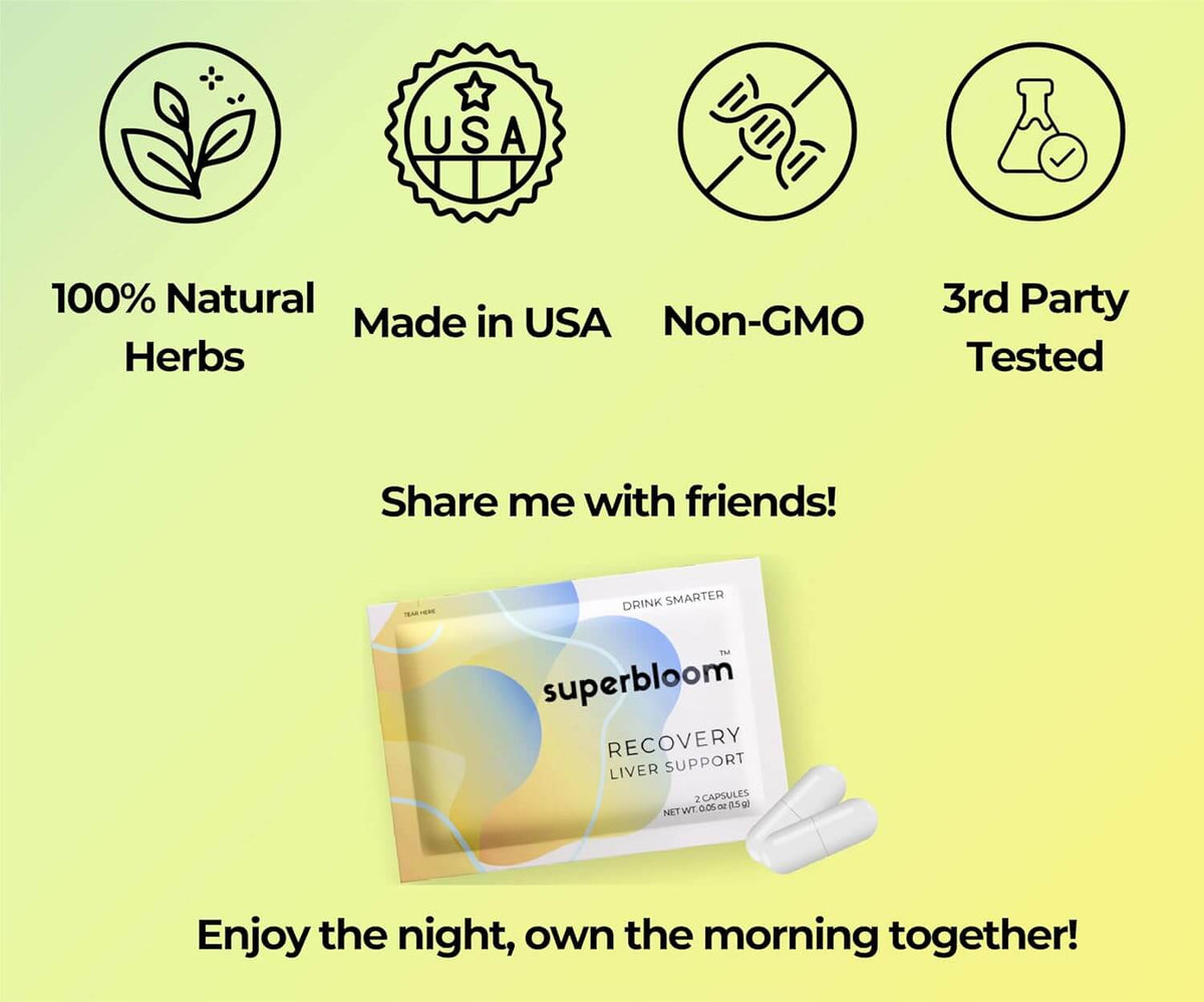 Superbloom Recovery Liver Support | 10 Sachets / 20 Capsules