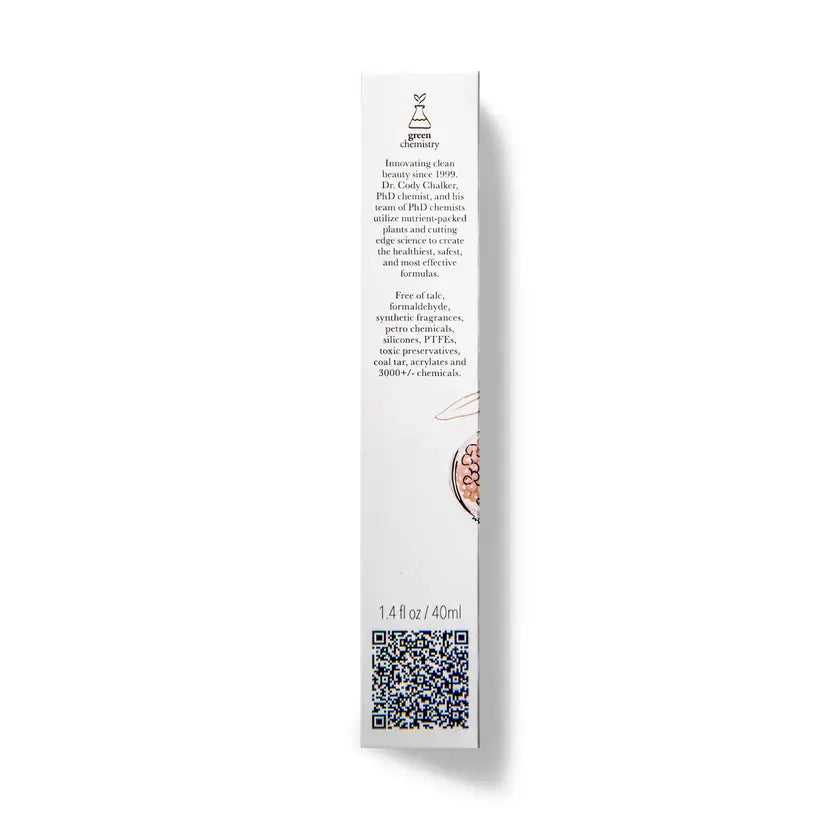 Side view of Superfruit Oil Nourishing Cream packaging showing ingredients and usage details.