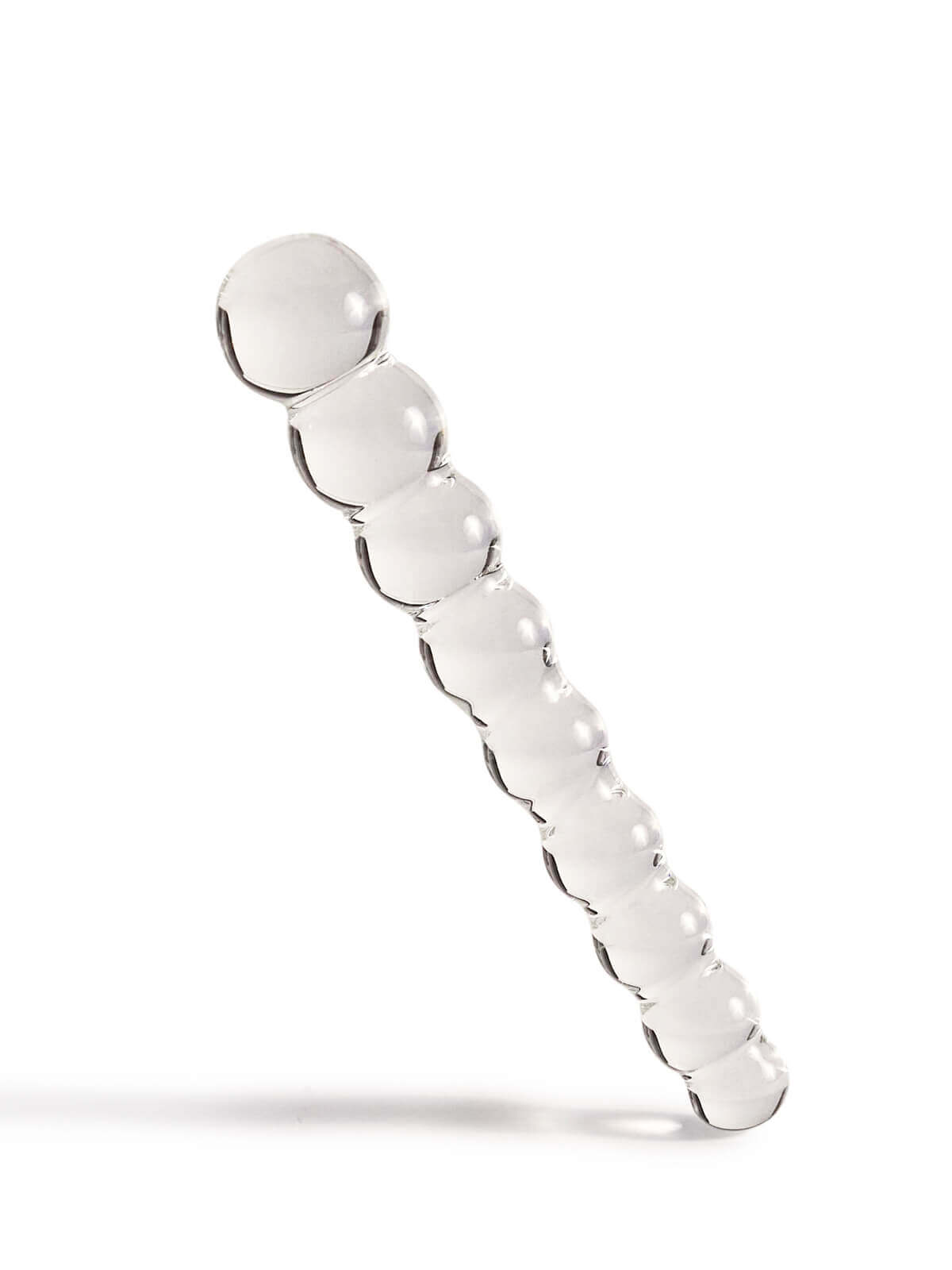 Tansy Beaded Glass Dildo – 8” Graduated Beaded Borosilicate Glass