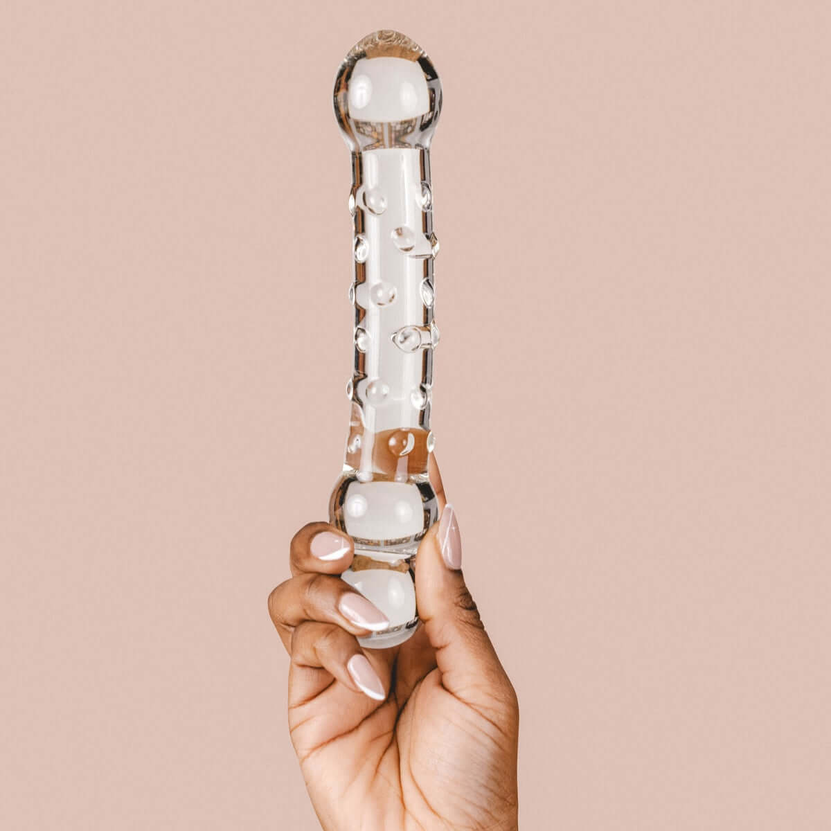 Tansy Dew Drops Glass Dildo – 7.5” Textured Borosilicate Glass