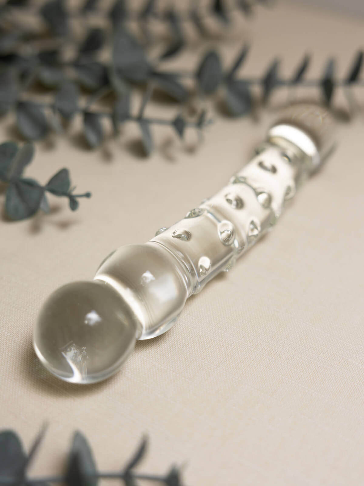 Tansy Dew Drops Glass Dildo – 7.5” Textured Borosilicate Glass