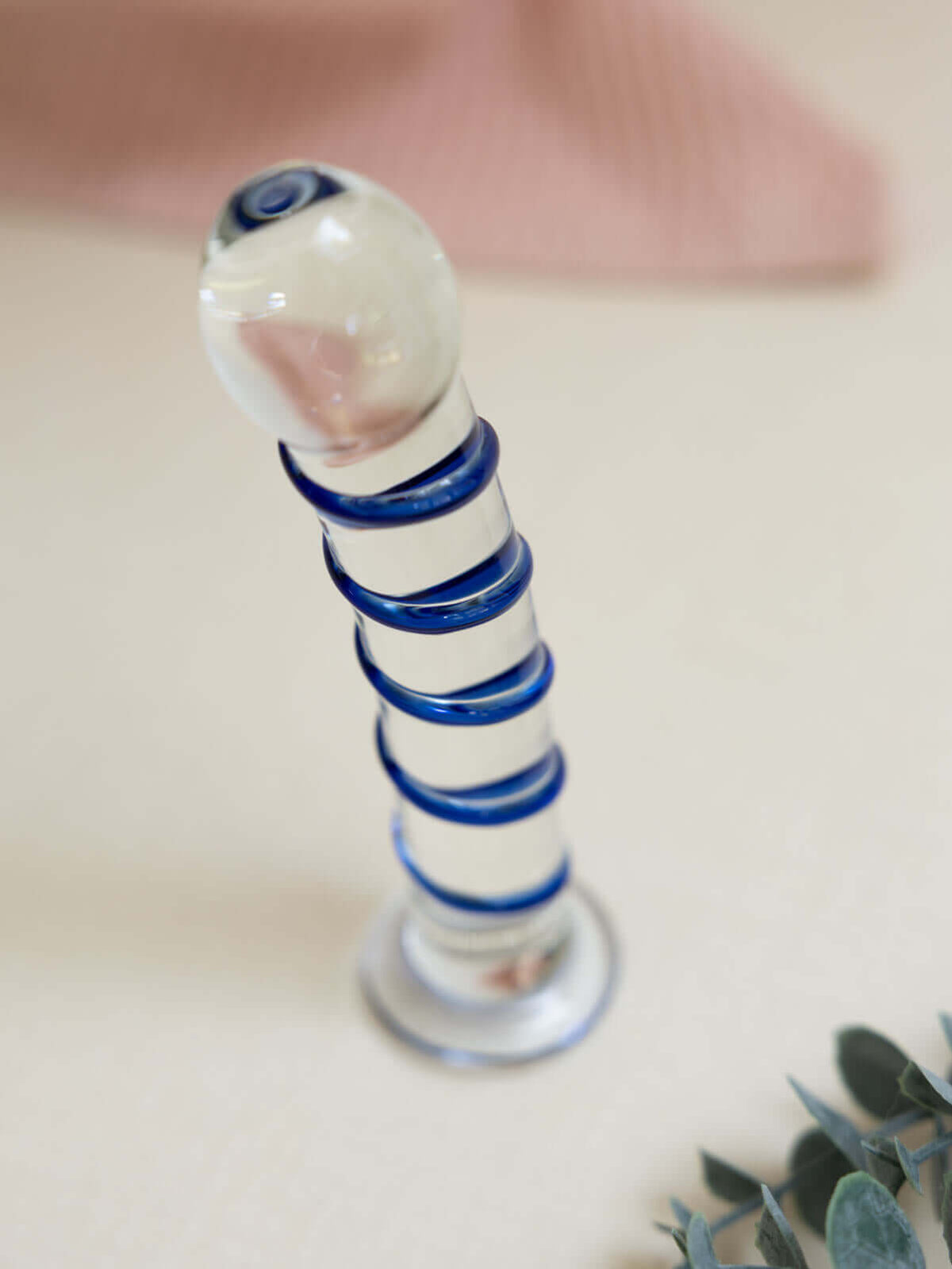 Tansy Ribbed Glass Dildo – 7” Borosilicate Pleasure Toy