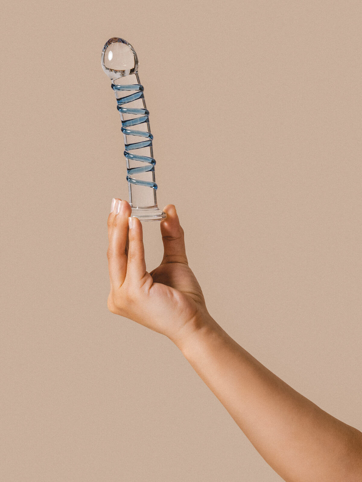 Tansy Ribbed Glass Dildo – 7” Borosilicate Pleasure Toy