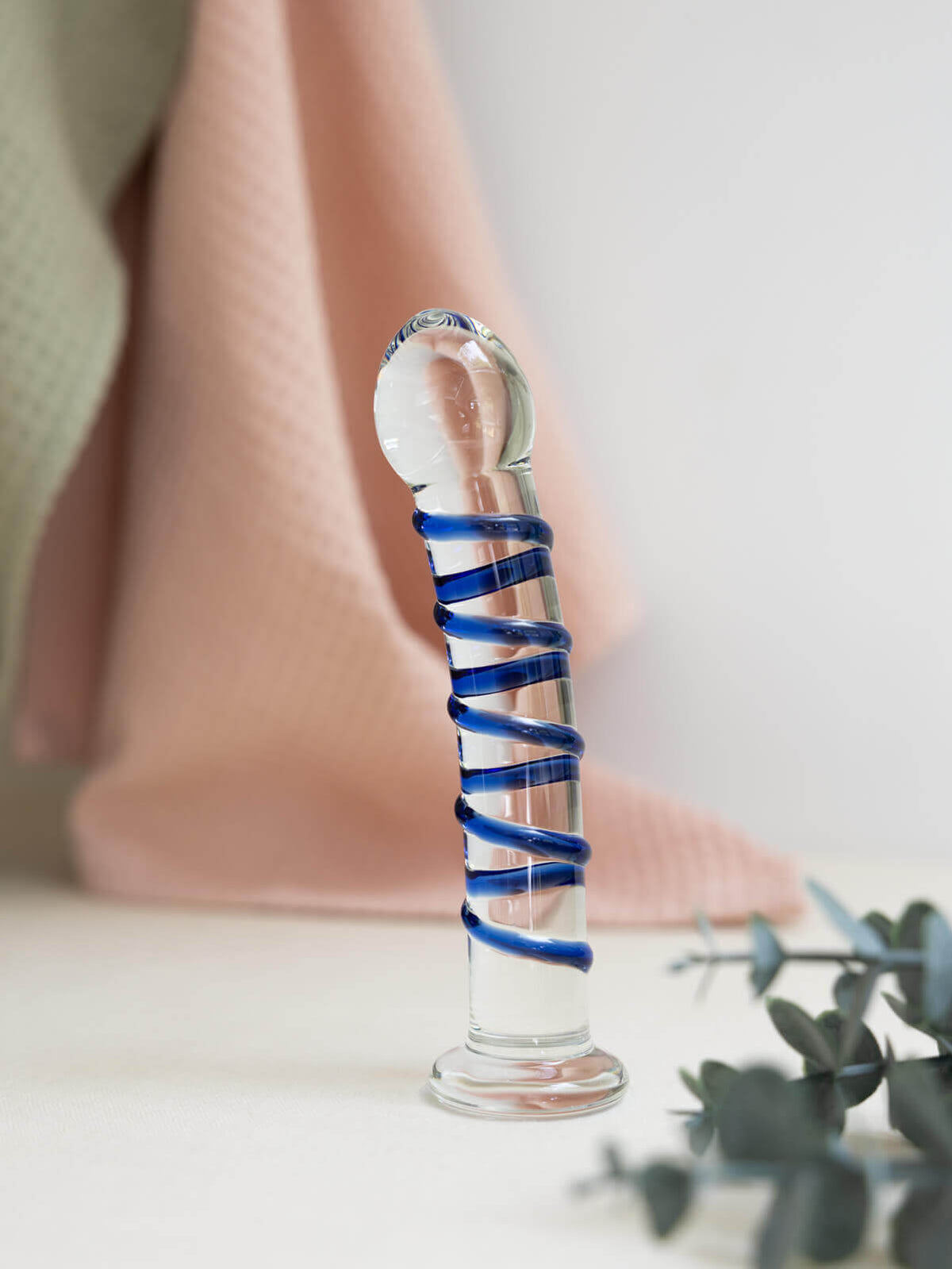 Tansy Ribbed Glass Dildo – 7” Borosilicate Pleasure Toy