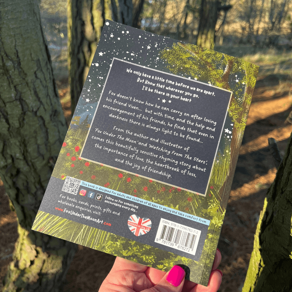 The Longest Night Paperback Book + bookmark back cover with colorful illustrations and heartfelt text.