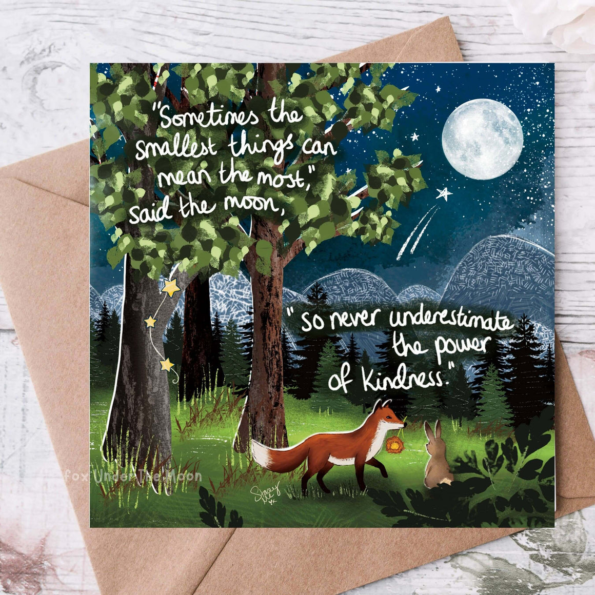 'The Smallest Things' -Greeting Card From Fox Under The Moon