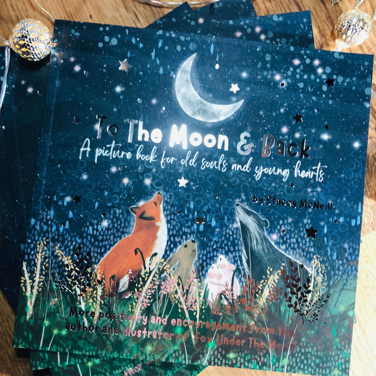 To The Moon & Back - Fox Under The Moon - 2 picture book cover with enchanting artwork and characters.