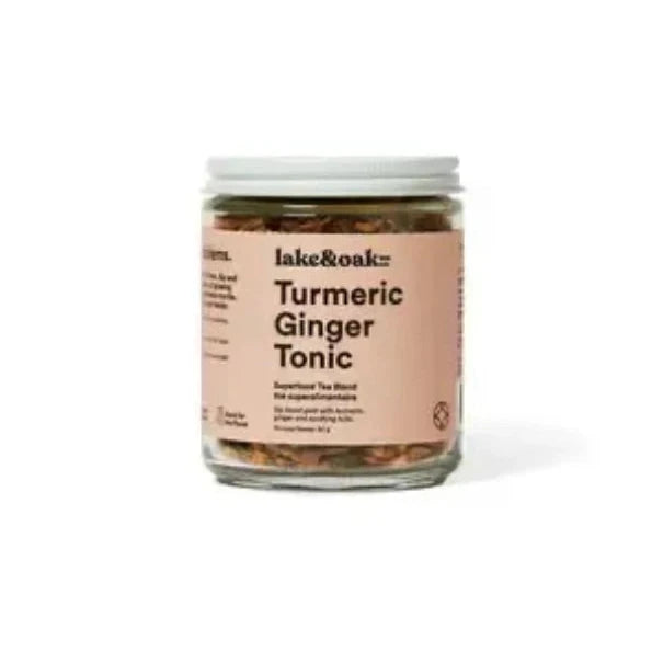 Turmeric Ginger Tonic – Organic Superfood Tea Blend (80g) | Lake & Oak Tea
