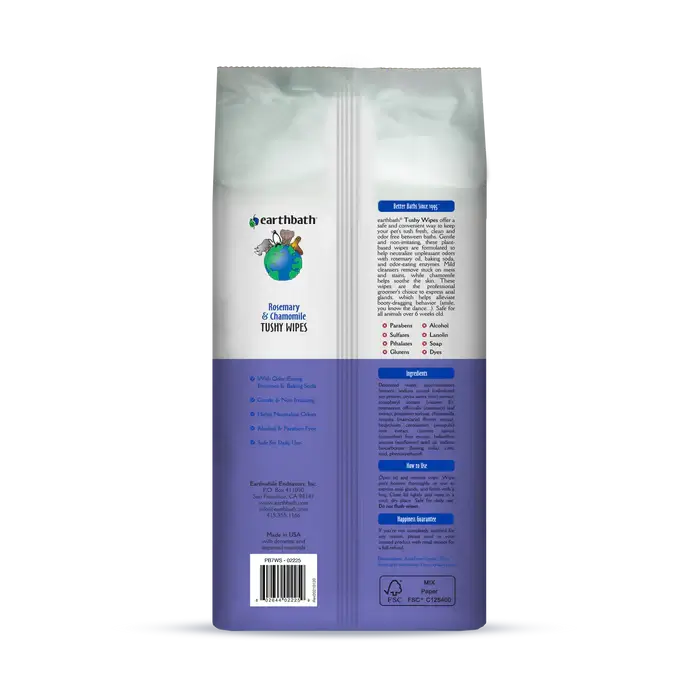 Tushy Wipes for Dogs - Earthbath