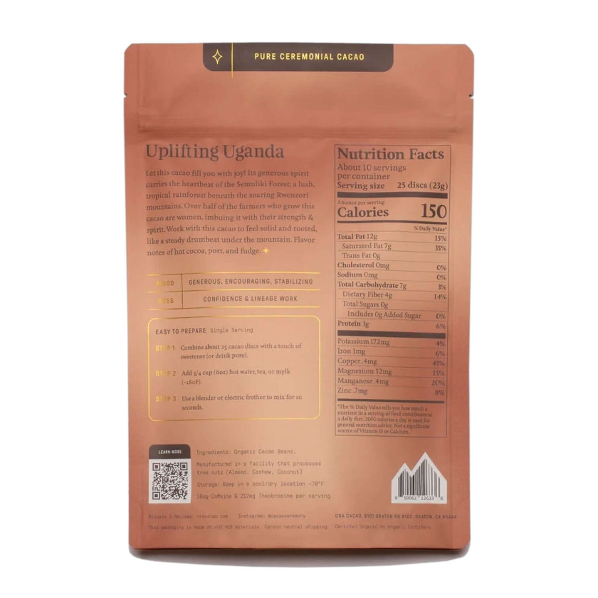 Uplifting Uganda - 100% Pure Organic Ceremonial Cacao