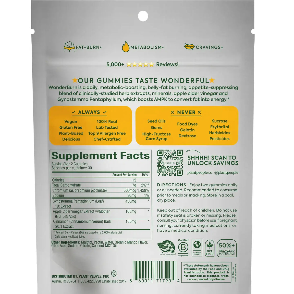 WonderBurn™ Metabolism & Cravings Control Gummies