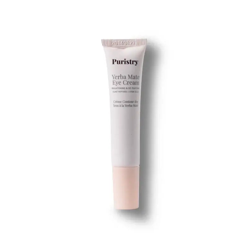 Puristry Verbena Matte Eye Cream tube on a white background