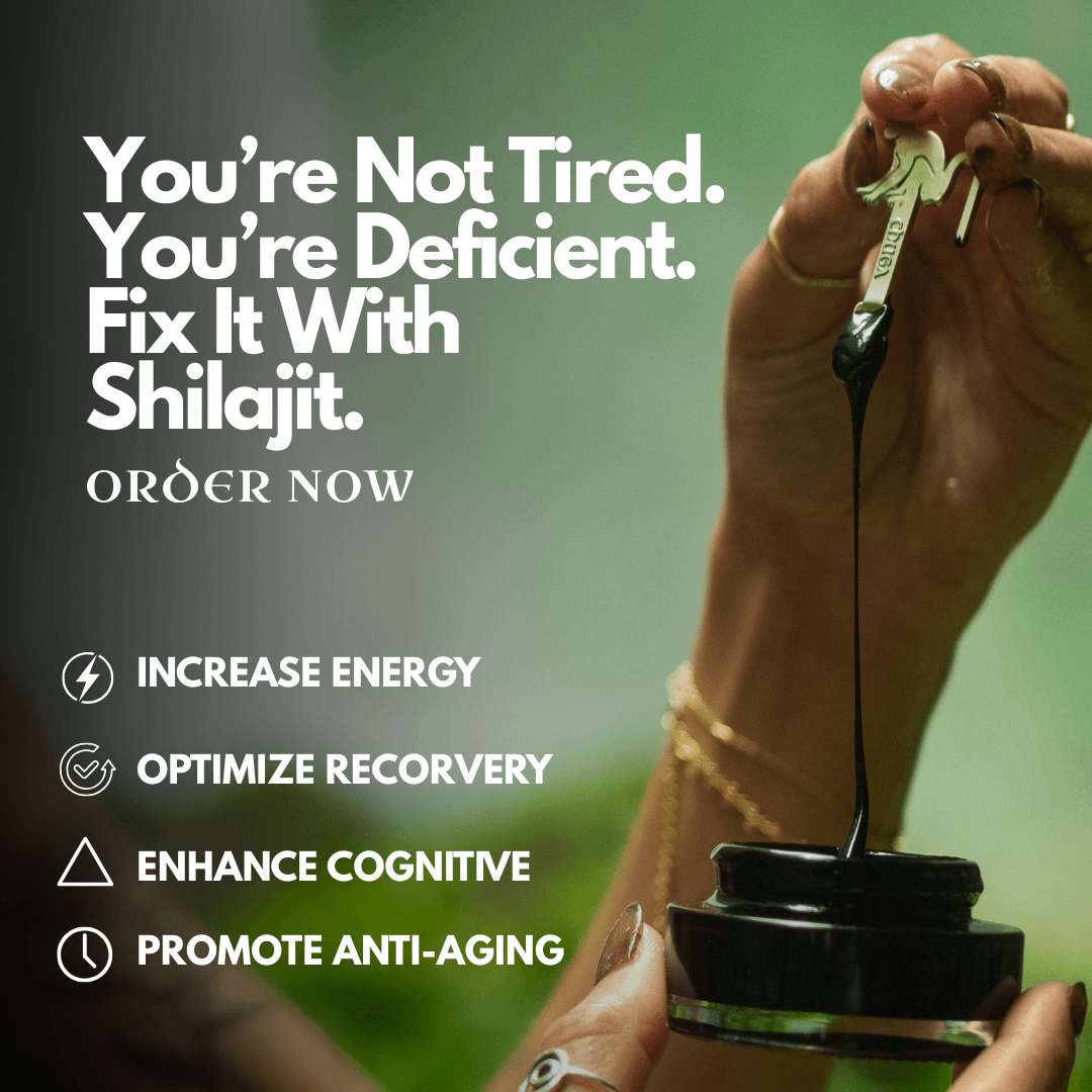 A promotional graphic with text reading 'You're Not Tired. You're Deficient.