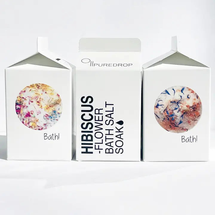 Hibiscus Flower Bath Salt 453g-Pure Drop-Live in the Light Naturally Ltd
