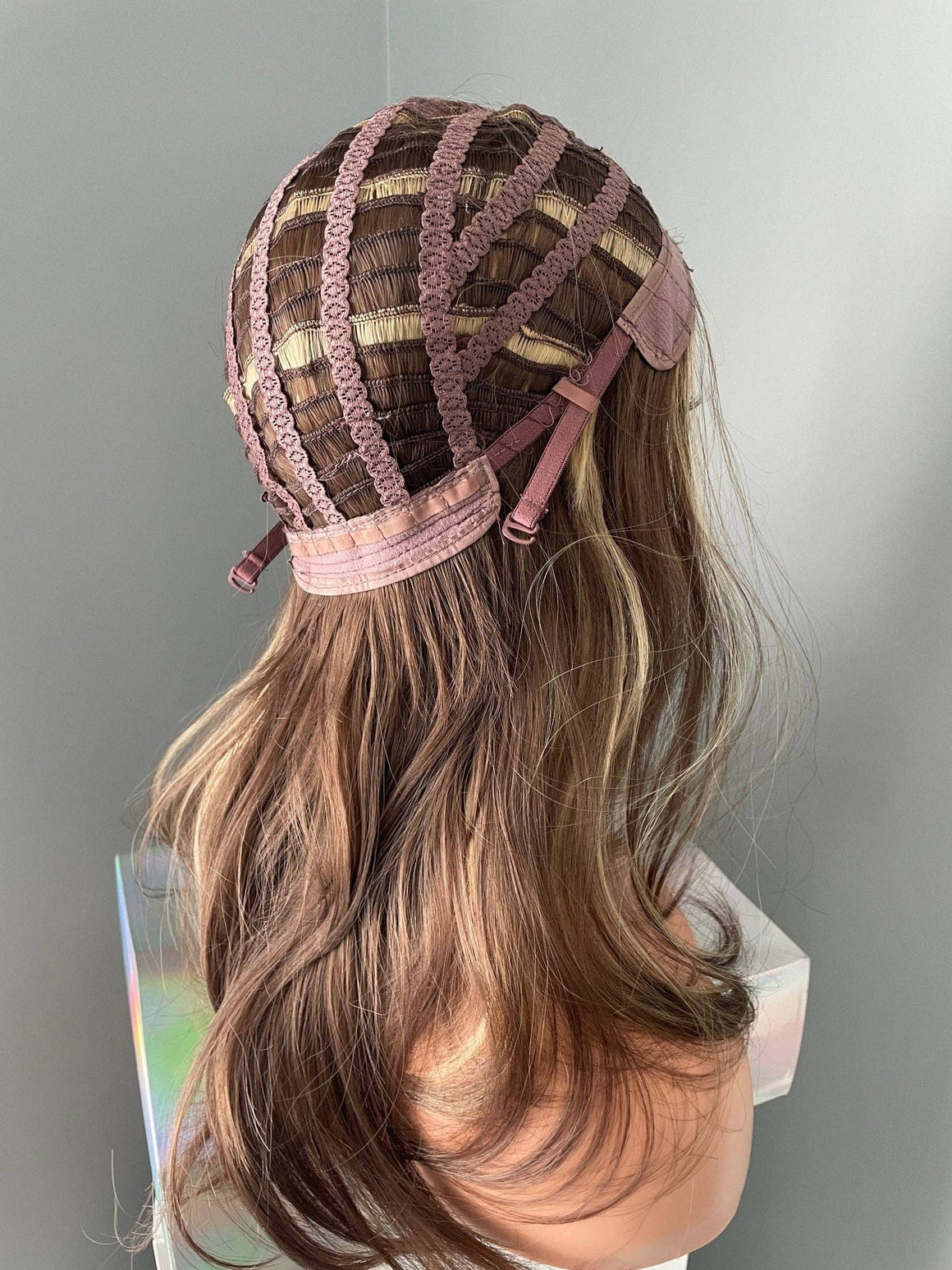 "Yaz" - Brown Layered Wig with Blonde Highlights