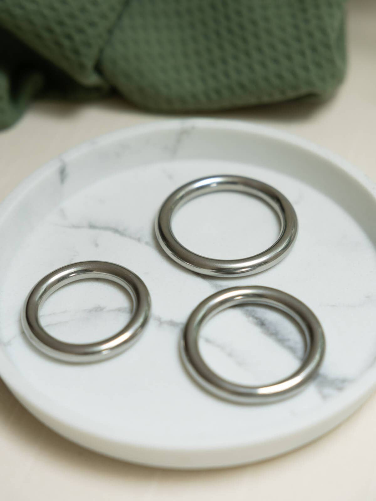 Stainless Steel Cock Ring Set of 3 - Mace