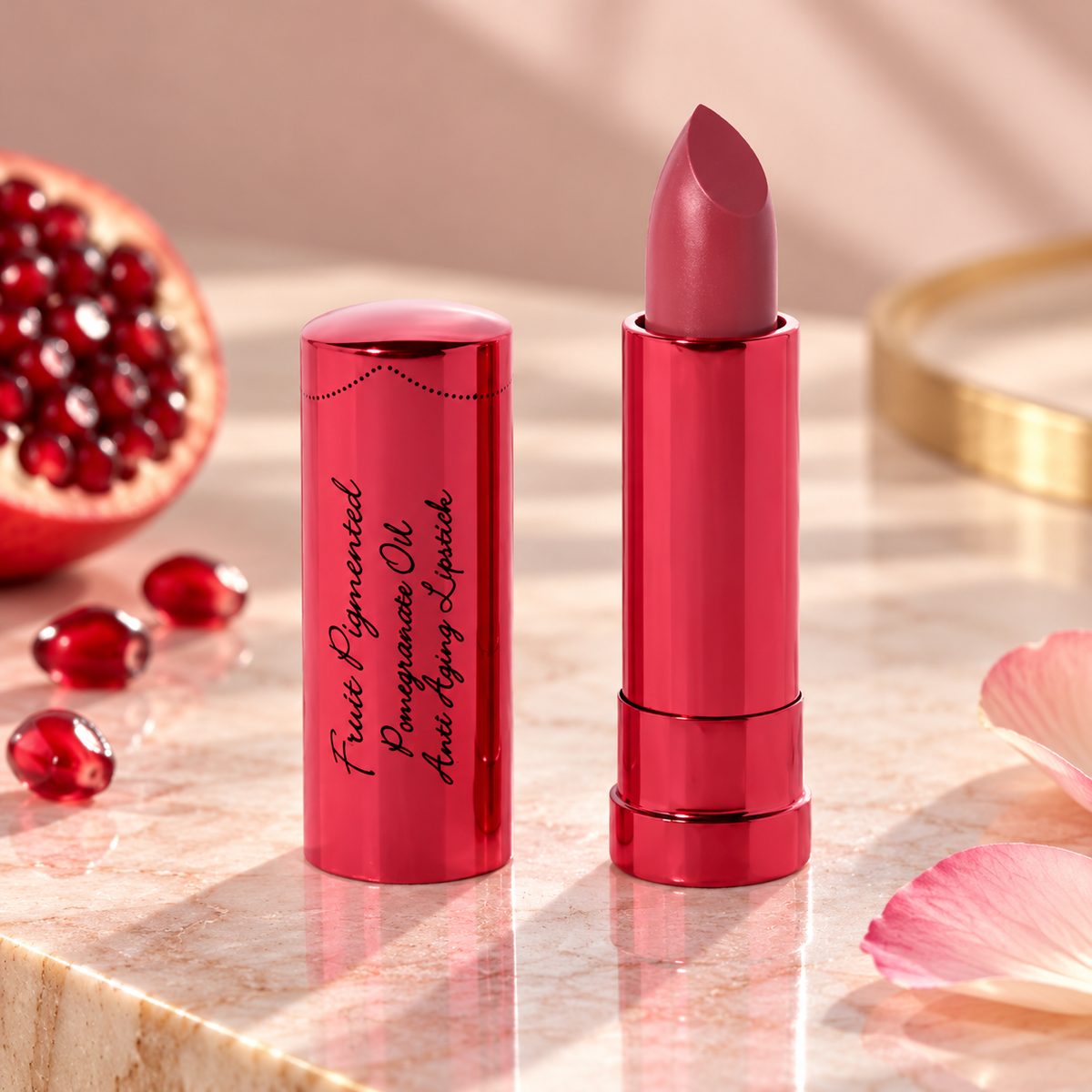 BLACK ROSE Fruit Pigmented® Pomegranate Oil Anti-Aging Lipstick - 100% Pure