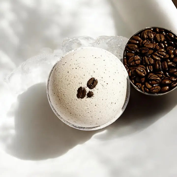 Cappuccino and Tiramisu Large Bath Bomb - 8oz-Pure Drop-Live in the Light Naturally Ltd